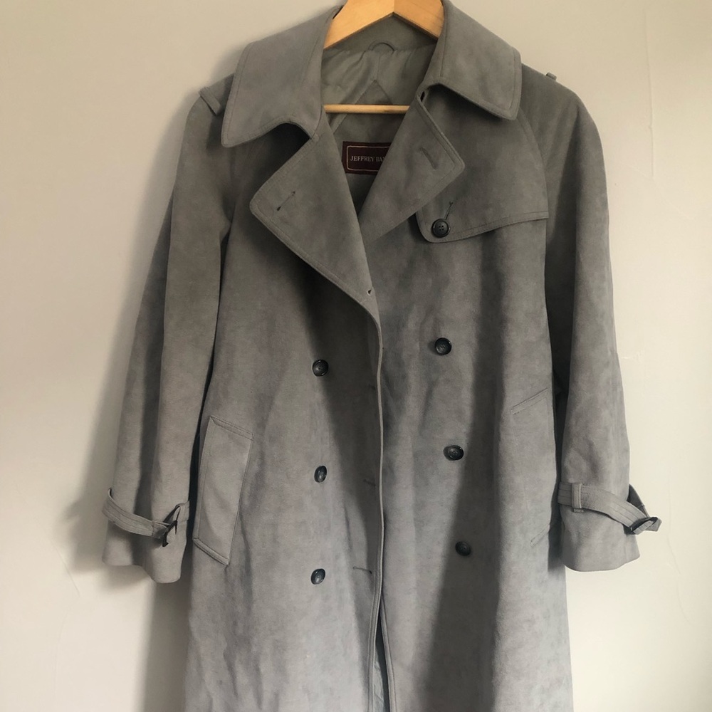 Jeffrey Banks suede trench coat